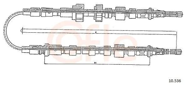 Cablu, frana de parcare COFLE 10.536