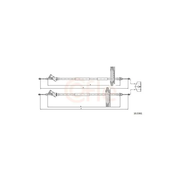 Cablu, frana de parcare COFLE 10.5361