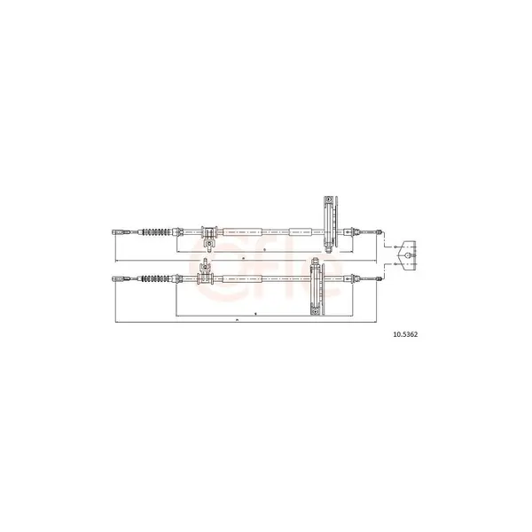 Cablu, frana de parcare COFLE 10.5362