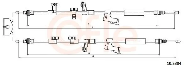 Cablu, frana de parcare COFLE 10.5384