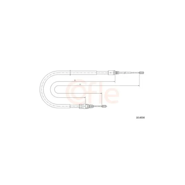 Cablu, frana de parcare COFLE 10.6036
