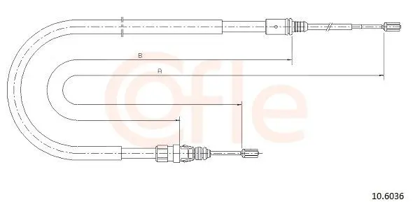 Cablu, frana de parcare COFLE 10.6036