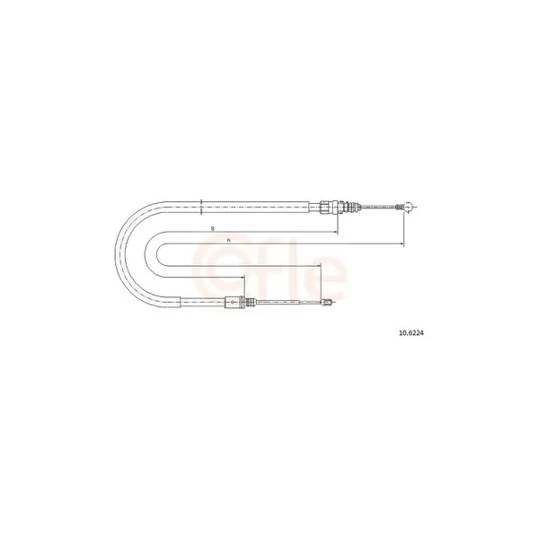 Cablu, frana de parcare COFLE 10.6224