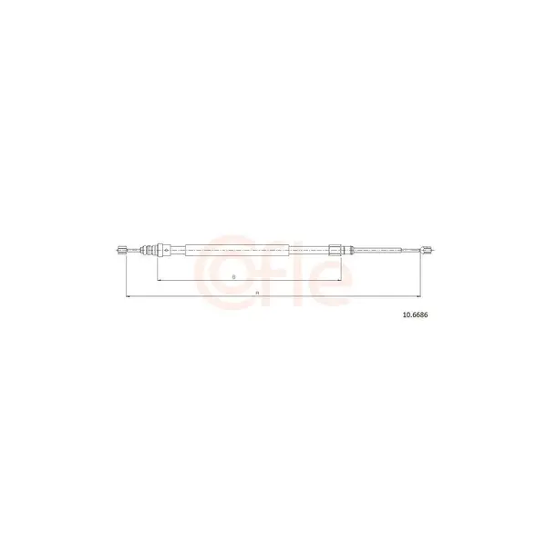 Cablu, frana de parcare COFLE 10.6686