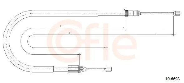 Cablu, frana de parcare COFLE 10.6698
