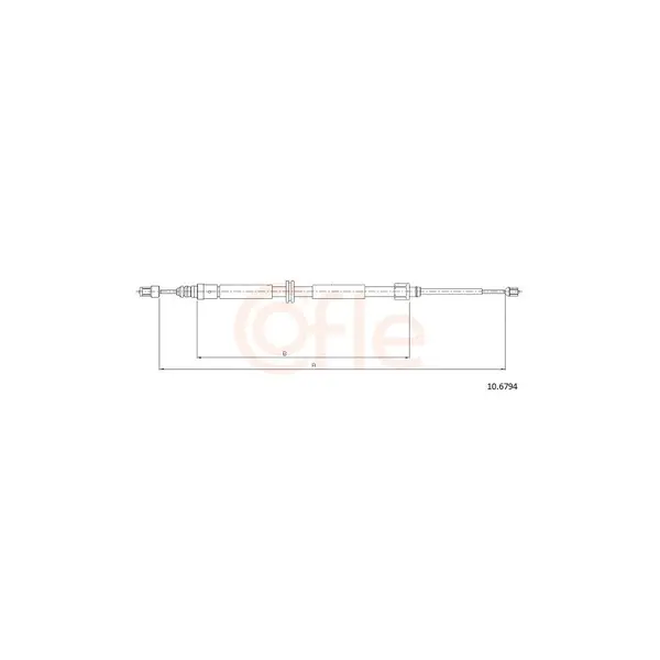 Cablu, frana de parcare COFLE 10.6794