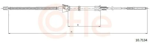 Cablu, frana de parcare COFLE 10.7134