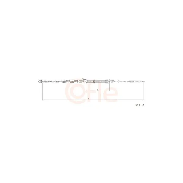 Cablu, frana de parcare COFLE 10.7136