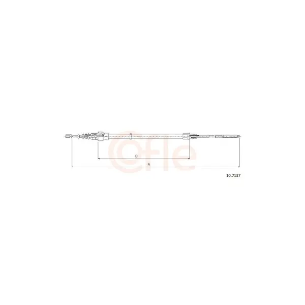 Cablu, frana de parcare COFLE 10.7137
