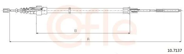 Cablu, frana de parcare COFLE 10.7137