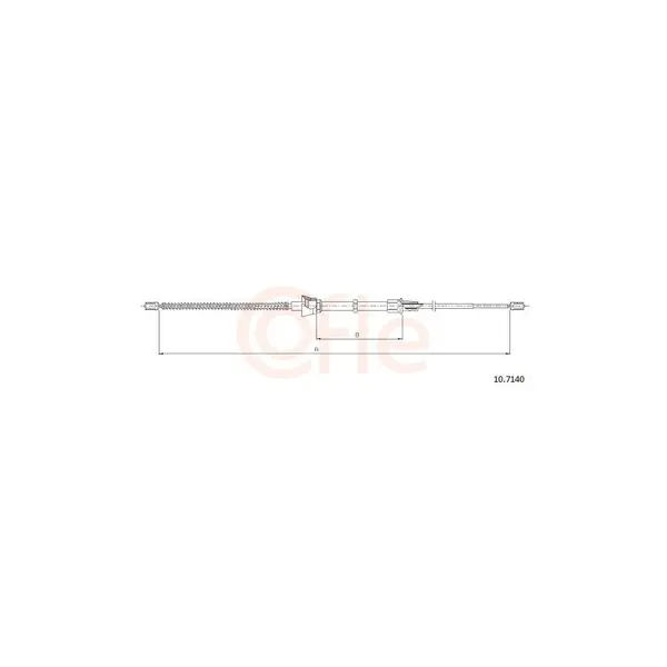Cablu, frana de parcare COFLE 10.7140
