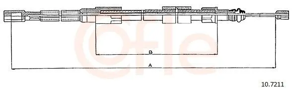Cablu, frana de parcare COFLE 10.7211