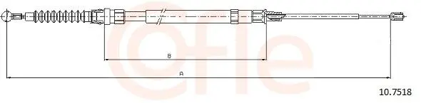 Cablu, frana de parcare COFLE 10.7518