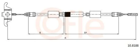 Cablu, frana de parcare COFLE 10.8188