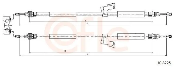 Cablu, frana de parcare COFLE 10.8225