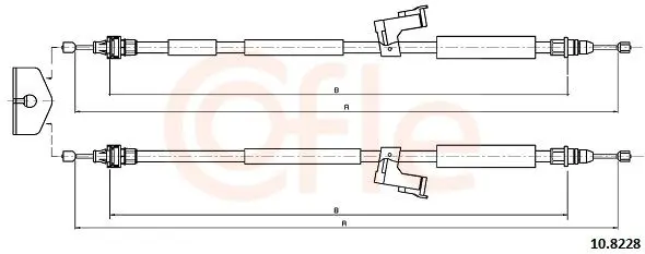 Cablu, frana de parcare COFLE 10.8228