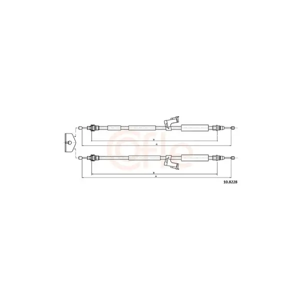 Cablu, frana de parcare COFLE 10.8228
