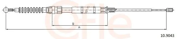 Cablu, frana de parcare COFLE 10.9043