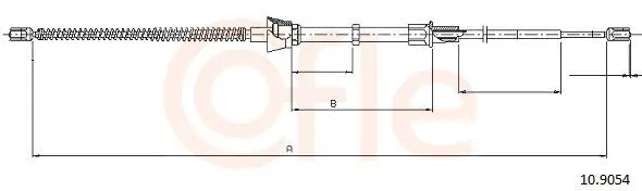 Cablu, frana de parcare COFLE 10.9054