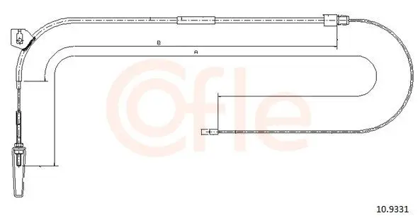 Cablu, frana de parcare COFLE 10.9331