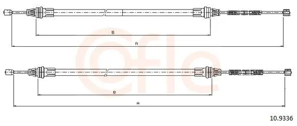 Cablu, frana de parcare COFLE 10.9336