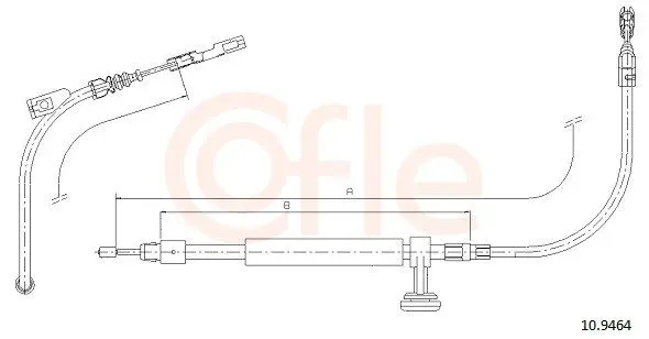 Cablu, frana de parcare COFLE 10.9464