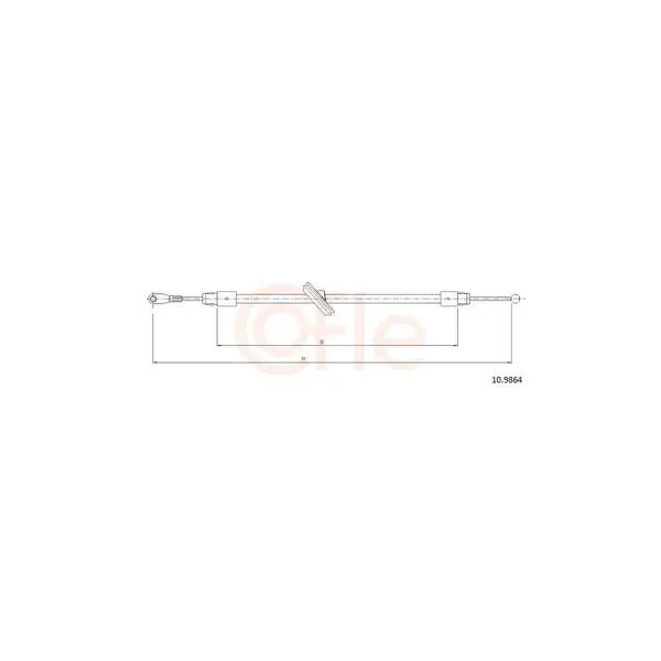 Cablu, frana de parcare COFLE 10.9864