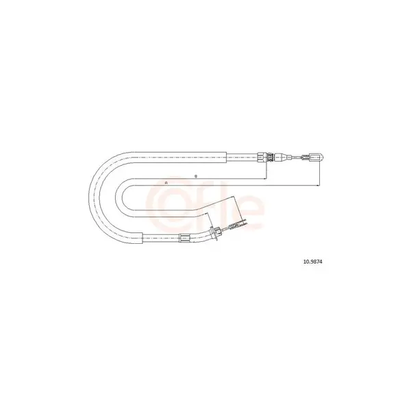 Cablu, frana de parcare COFLE 10.9874