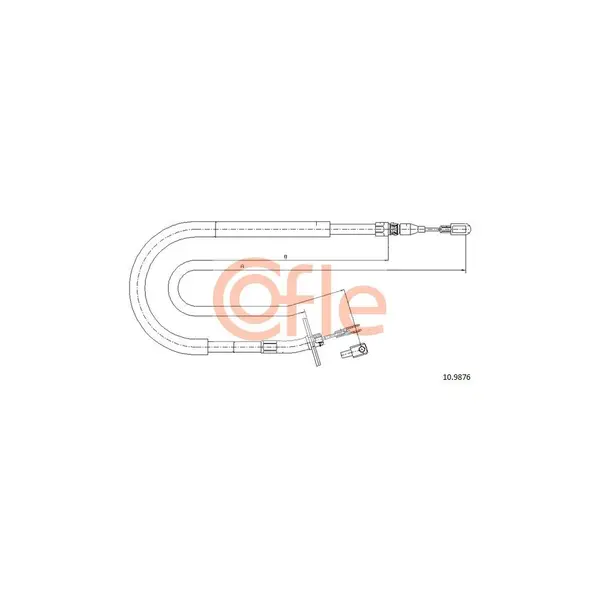 Cablu, frana de parcare COFLE 10.9876