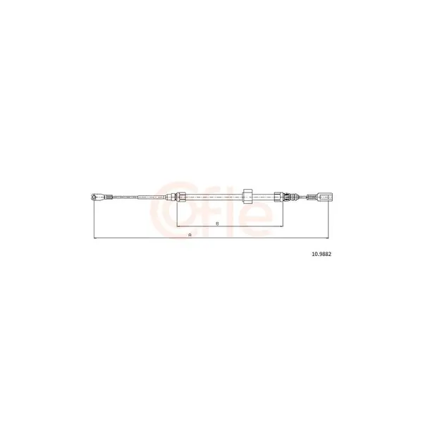 Cablu, frana de parcare COFLE 10.9882