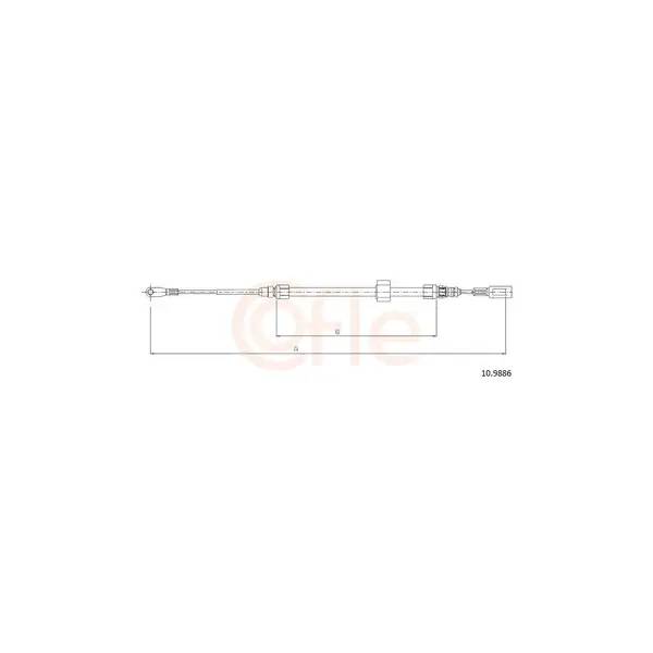 Cablu, frana de parcare COFLE 10.9886