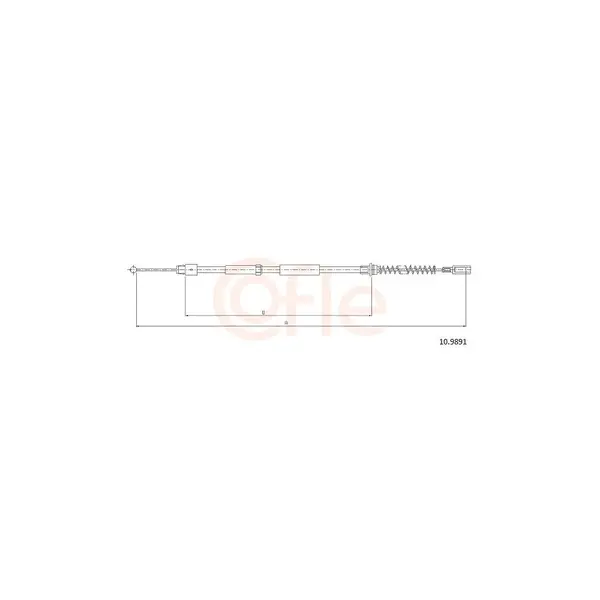 Cablu, frana de parcare COFLE 10.9891