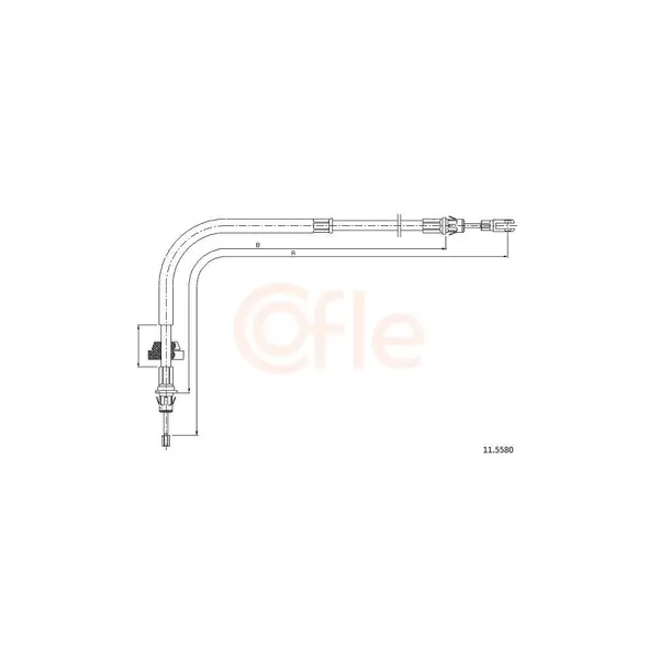 Cablu, frana de parcare COFLE 11.5580