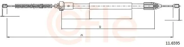 Cablu, frana de parcare COFLE 11.6595