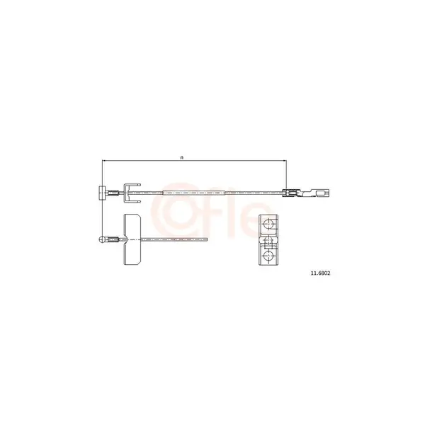 Cablu, frana de parcare COFLE 11.6802