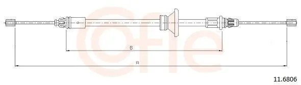 Cablu, frana de parcare COFLE 11.6806