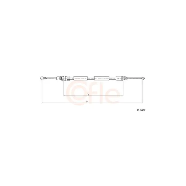 Cablu, frana de parcare COFLE 11.6807