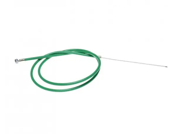 Cablu frana fata cu teaca, pentru biciclete, lungime cablu 1000mm, lungime teaca 850mm, culoare verde