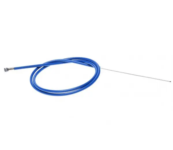 Cablu frana spate cu teaca, pentru biciclete, lungime cablu 1650mm, lungime teaca 1500mm, culoare albastru