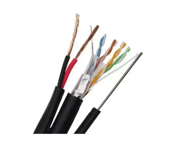 Cablu FTP CAT5E cu sufa și alimentare 2×1 mm, tambur 305 m, Rovision