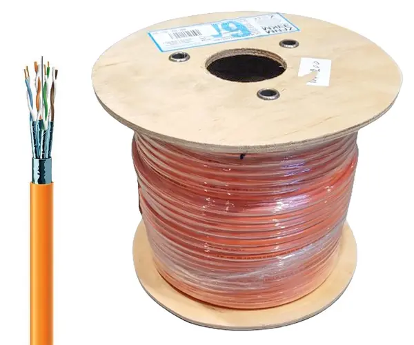 Cablu FTP CAT6A din cupru, 23AWG, LSZH, rola 100m, Safer ADM-FTP6A-LSZH-100M
