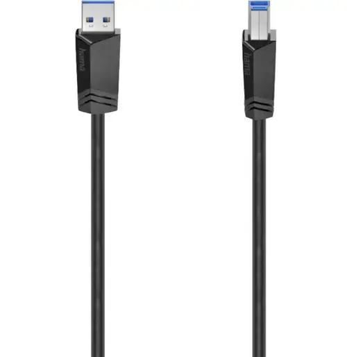 Cablu Hama 200625, USB-A - USB-B, 1.5 m (Negru)