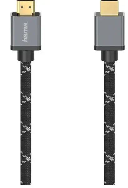 Cablu HAMA 205240, HDMI - HDMI, 3m, 8K HDR, placat aur (Negru/Gri)