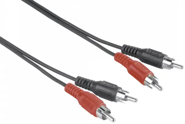 Cablu Hama - 2x RCA/2x RCA, 2,5 m, roșu/negru