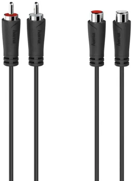 Cablu Hama - 2x RCA/2x RCA, 5m, negru