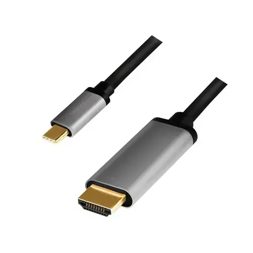 Cablu HDMI LogiLink CUA0101, USB-C, 1,8 m, Negru/Argintiu