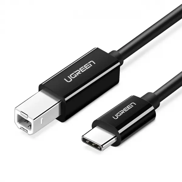 Cablu Imprimanta UGREEN US241, USB-C - USB-B, 2m, Negru