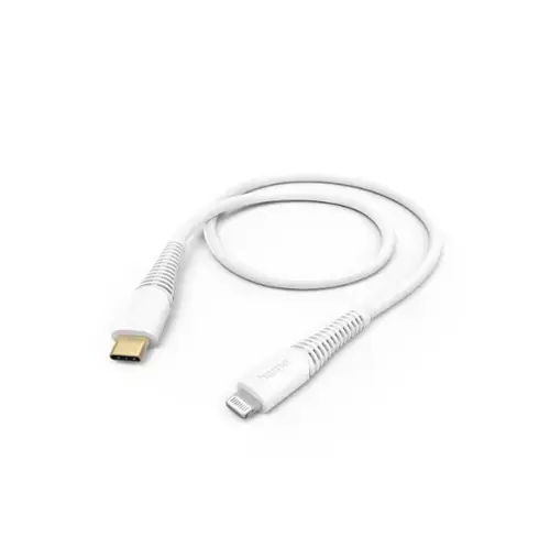 Cablu incarcare Hama 201603, USB Type-C - Lightning, 1.5 m (Alb)
