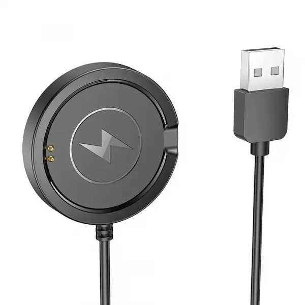 Cablu Incarcare pentru Smartwatch HOCO Y22, USB-A, Negru