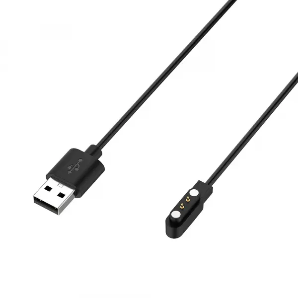 Cablu Incarcare Techsuit TXC4 pentru Oneplus Nord Watch / Haylou Bling LS12 / RT LS05S, USB-A, Negru